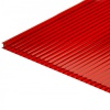 Сотовый поликарбонат EuroTek 4мм, 0,52кг/кв.м,  2,1х6м, красный