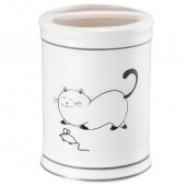 Стакан для зубных щеток настольный, керамика, Happy Cats